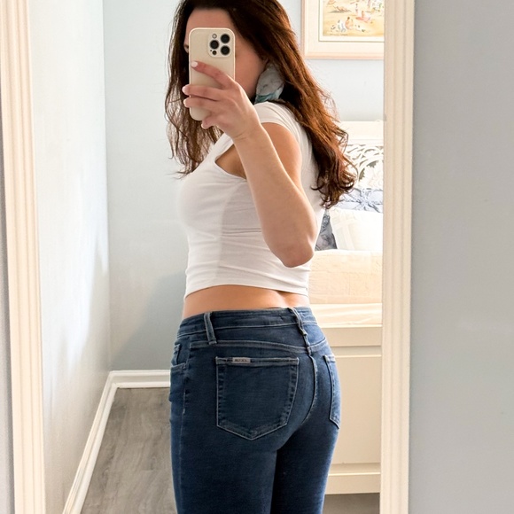 Joe's Mid-Rise Bootcut Dark Denim Jeans - Picture 1 of 8